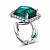 Ring with indicolite tourmaline and diamonds