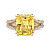 Ring with yellow sapphire and diamonds