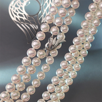 Sautoir with akoya Rose Premium pearls 8.5-9.0mm