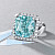  Ring with aquamarine and diamonds