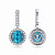 Earrings with Cambodian zircons and diamonds