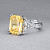 Ring with yellow sapphire and diamonds