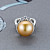 Ring with golden South Sea pearl and diamonds