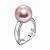 Ring with freshwater pearl and diamonds