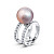 Ring with freshwater pearl and diamonds