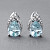 Earrings with aquamarines and diamonds