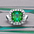 Ring with green tourmaline and diamonds