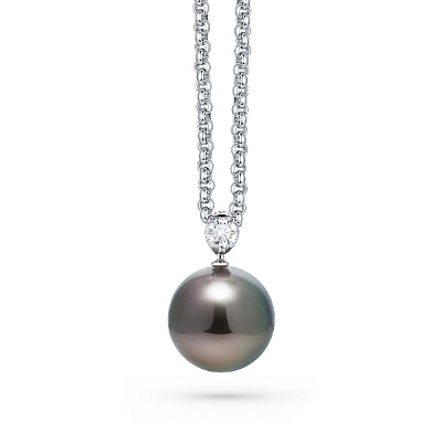Pendant with Tahitian pearl and diamonds