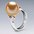 Earrings with golden South Sea pearls and diamonds