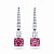 Earrings with spinels and diamonds