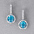 Earrings with Cambodian zircons and diamonds