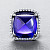 Ring with tanzanite and diamonds