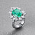 Ring with paraiba tourmaline and diamonds