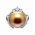 Ring with golden South Sea pearl and diamonds