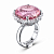 Ring with pink tourmaline and diamonds