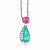 Pendant with pink spinel, paraiba tourmaline and diamonds