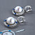 Earrings with South Sea pearls, blue sapphires, and diamonds