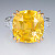 Ring with yellow sapphire and diamonds