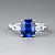 Ring with blue sapphire and diamonds