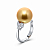 Ring with golden South Sea pearl and diamonds
