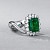 Ring with emerald and diamonds