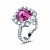 Ring with spinel and diamonds