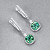Earrings with green tourmalines and diamonds