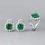 Earrings with emeralds and diamonds
