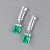 Earrings with emeralds and diamonds
