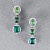 Earrings with green tourmalines and diamonds