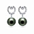 Earrings with Tahitian pearls and diamonds