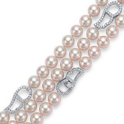 Sautoir with akoya pearls 5.5-6.0mm
