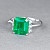 Ring with emerald and diamonds