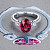 Ring with spinel and diamonds