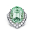 Ring with tourmaline and diamonds