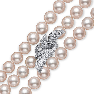 Sautoir with akoya Rose Premium pearls 9.0-9.5 mm