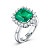 Ring with emerald and diamonds